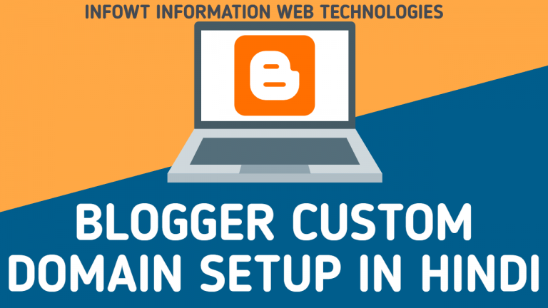 blogger custom domain setup in hindi infowt